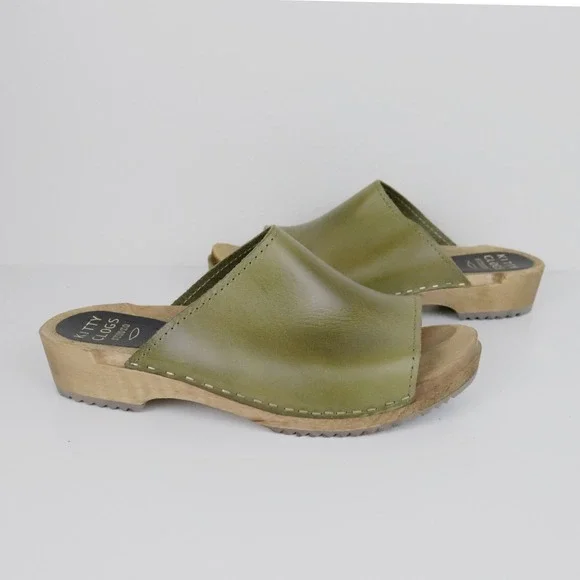 Kit + Clogs Studio Low Klassisk Sol Clog Sandals Aloe Green 38 - Picture 3 of 11